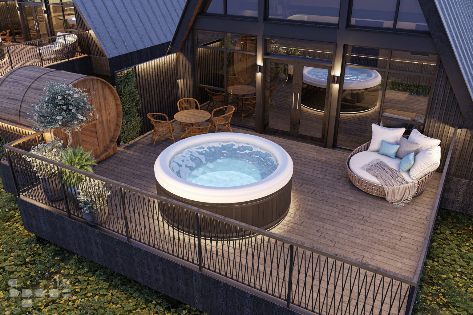 FIRST GLIMPSE AT RAMSIDE HALL’S TRIANGULAR TREEHOUSES… Portfolio North