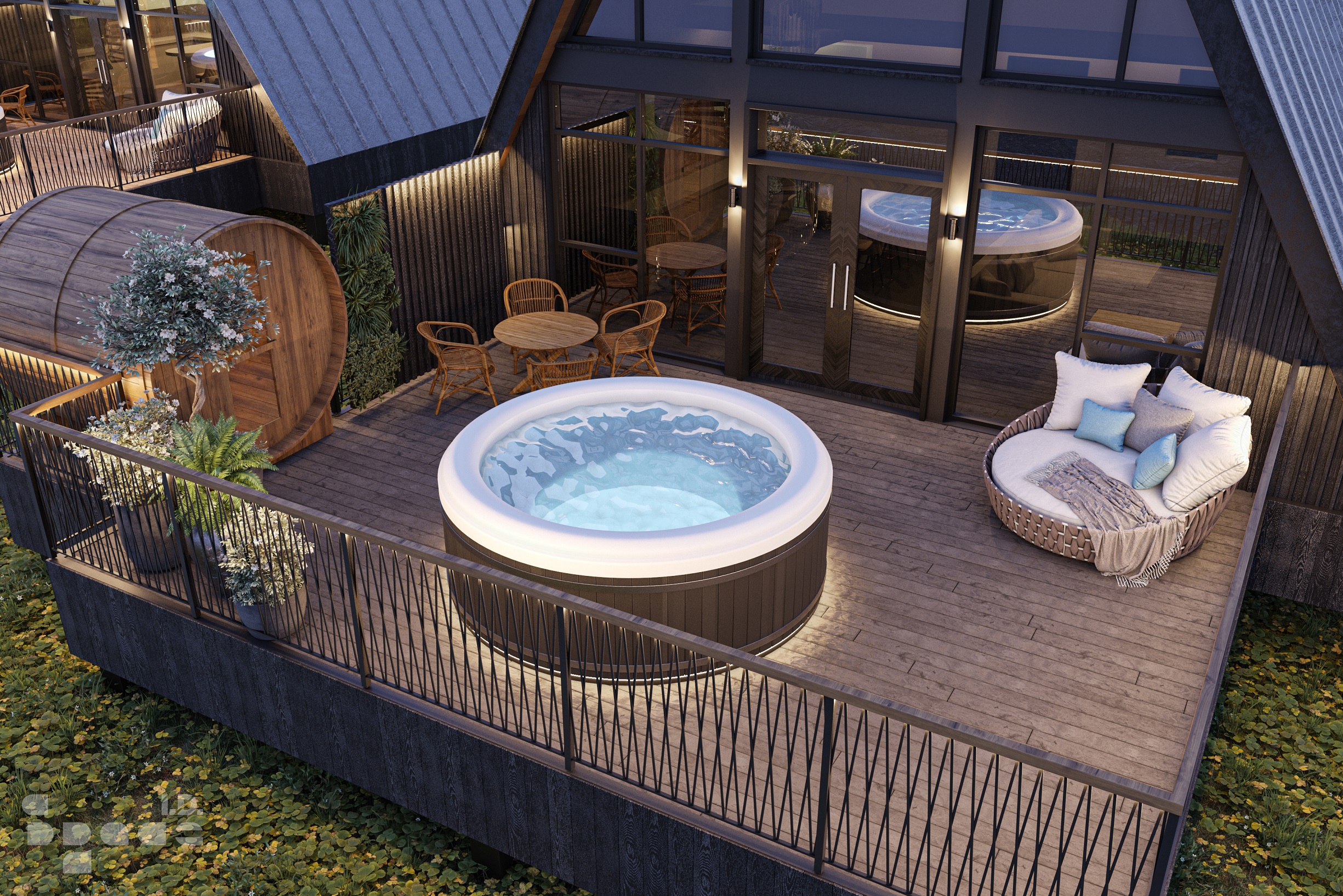 FIRST GLIMPSE AT RAMSIDE HALL’S TRIANGULAR TREEHOUSES… Portfolio North